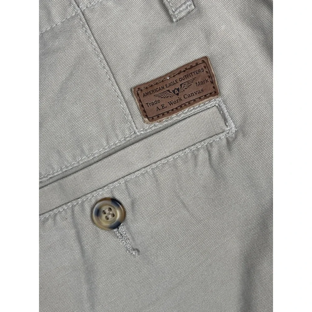 Vtg American Eagle Outfitters AE Work Canvas Shorts Mens 38 Beige Chino 9 Inseam
